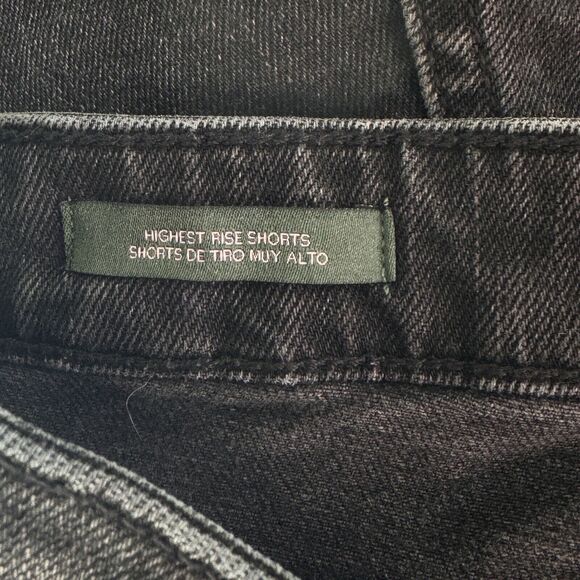 Wild Fable SZ 8/29R Cuffed Jean Shorts Highest-Rise Pockets Zip-Fly Black Wash - Picture 5 of 7